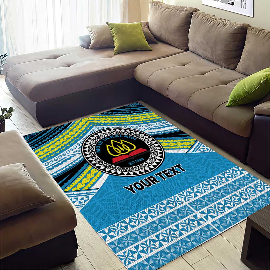 Personalised Tonga Lavengamalie College Area Rug Polynesian Ngatu Tribal LT9 - Polynesian Pride