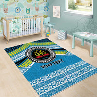 Personalised Tonga Lavengamalie College Area Rug Polynesian Ngatu Tribal LT9 - Polynesian Pride