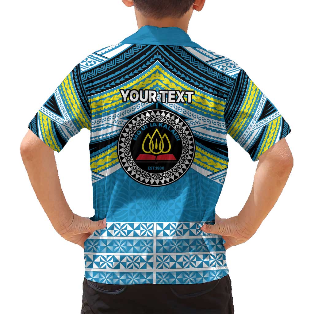 Personalised Tonga Lavengamalie College Family Matching Off Shoulder Maxi Dress and Hawaiian Shirt Polynesian Ngatu Tribal LT9 - Polynesian Pride