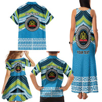 Personalised Tonga Lavengamalie College Family Matching Tank Maxi Dress and Hawaiian Shirt Polynesian Ngatu Tribal LT9 - Polynesian Pride