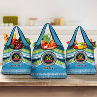 Personalised Tonga Lavengamalie College Grocery Bag Polynesian Ngatu Tribal