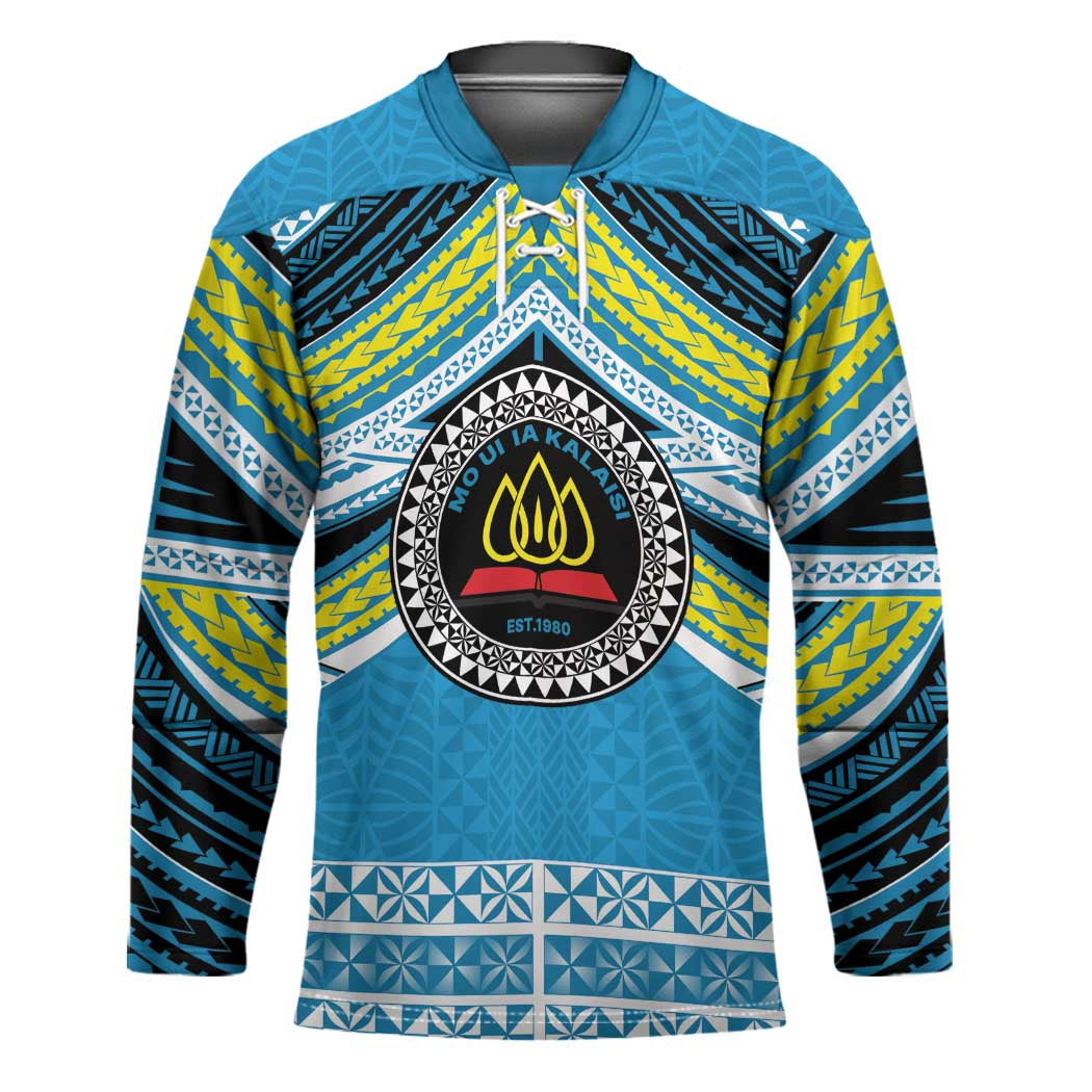 Personalised Tonga Lavengamalie College Hockey Jersey Polynesian Ngatu Tribal - Polynesian Pride