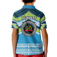 Personalised Tonga Lavengamalie College Kid Polo Shirt Polynesian Ngatu Tribal