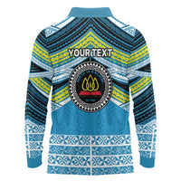 Personalised Tonga Lavengamalie College Long Sleeve Polo Shirt Polynesian Ngatu Tribal