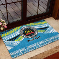 Personalised Tonga Lavengamalie College Rubber Doormat Polynesian Ngatu Tribal