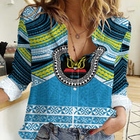Personalised Tonga Lavengamalie College Women Casual Shirt Polynesian Ngatu Tribal