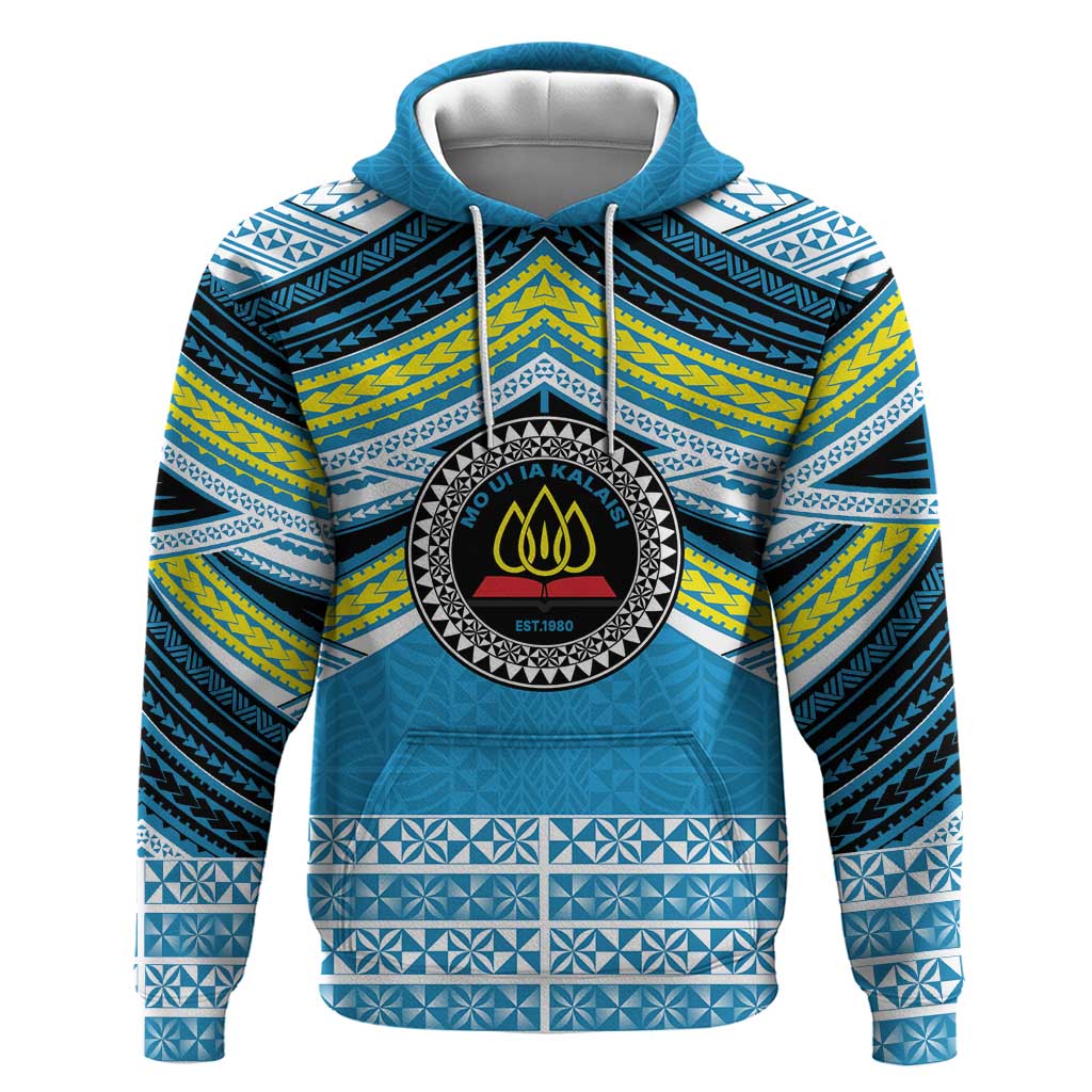 Personalised Tonga Lavengamalie College Zip Hoodie Polynesian Ngatu Tribal