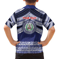 Personalised Tonga Sia'atoutai Theological College Family Matching Off Shoulder Maxi Dress and Hawaiian Shirt Polynesian Ngatu Tribal LT9 - Polynesian Pride