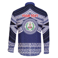 Personalised Tonga Sia'atoutai Theological College Family Matching Off Shoulder Short Dress and Hawaiian Shirt Polynesian Ngatu Tribal LT9 - Polynesian Pride