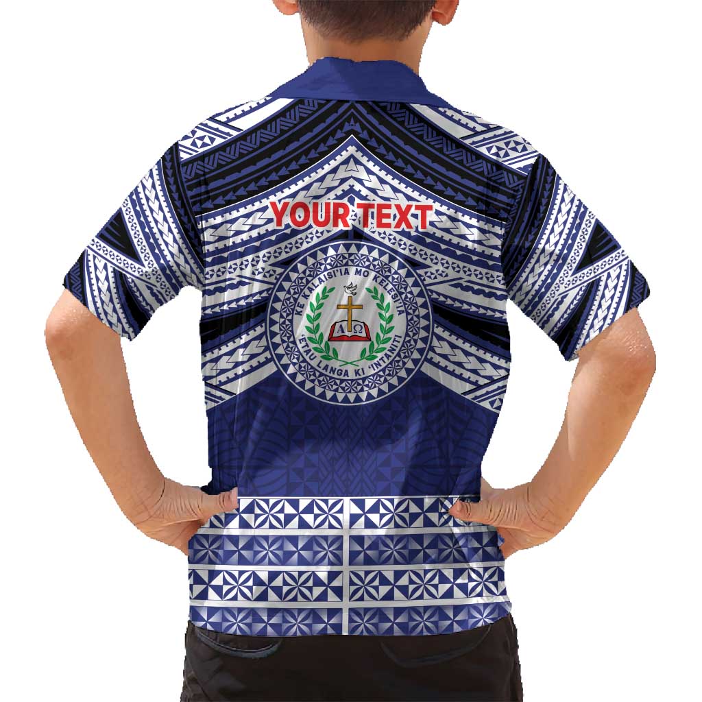 Personalised Tonga Sia'atoutai Theological College Family Matching Tank Maxi Dress and Hawaiian Shirt Polynesian Ngatu Tribal LT9 - Polynesian Pride