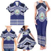 Personalised Tonga Sia'atoutai Theological College Family Matching Tank Maxi Dress and Hawaiian Shirt Polynesian Ngatu Tribal LT9 - Polynesian Pride