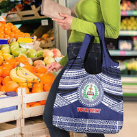 Personalised Tonga Sia'atoutai Theological College Grocery Bag Polynesian Ngatu Tribal