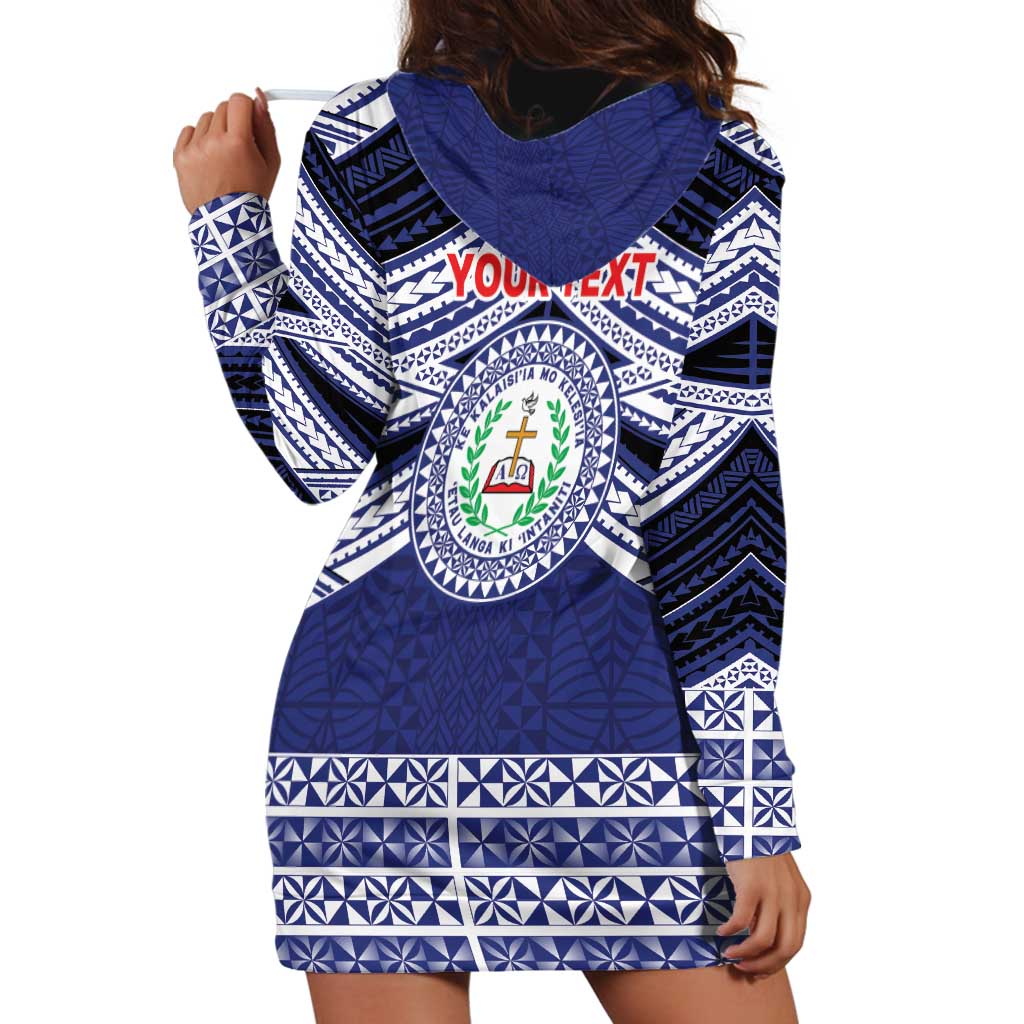 Personalised Tonga Sia'atoutai Theological College Hoodie Dress Polynesian Ngatu Tribal