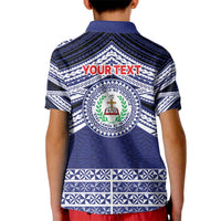 Personalised Tonga Sia'atoutai Theological College Kid Polo Shirt Polynesian Ngatu Tribal