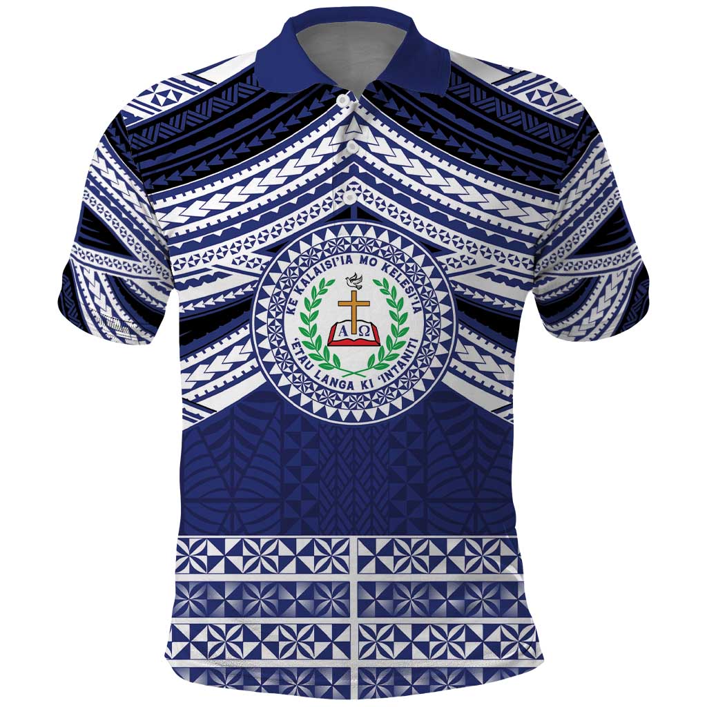 Personalised Tonga Sia'atoutai Theological College Polo Shirt Polynesian Ngatu Tribal
