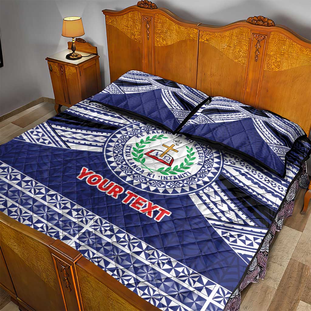 Personalised Tonga Sia'atoutai Theological College Quilt Bed Set Polynesian Ngatu Tribal