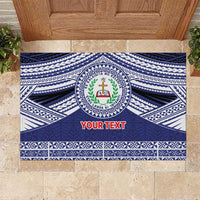 Personalised Tonga Sia'atoutai Theological College Rubber Doormat Polynesian Ngatu Tribal