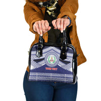 Personalised Tonga Sia'atoutai Theological College Shoulder Handbag Polynesian Ngatu Tribal