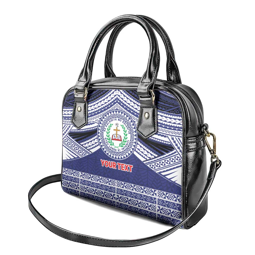 Personalised Tonga Sia'atoutai Theological College Shoulder Handbag Polynesian Ngatu Tribal