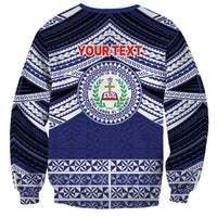 Personalised Tonga Sia'atoutai Theological College Sweatshirt Polynesian Ngatu Tribal