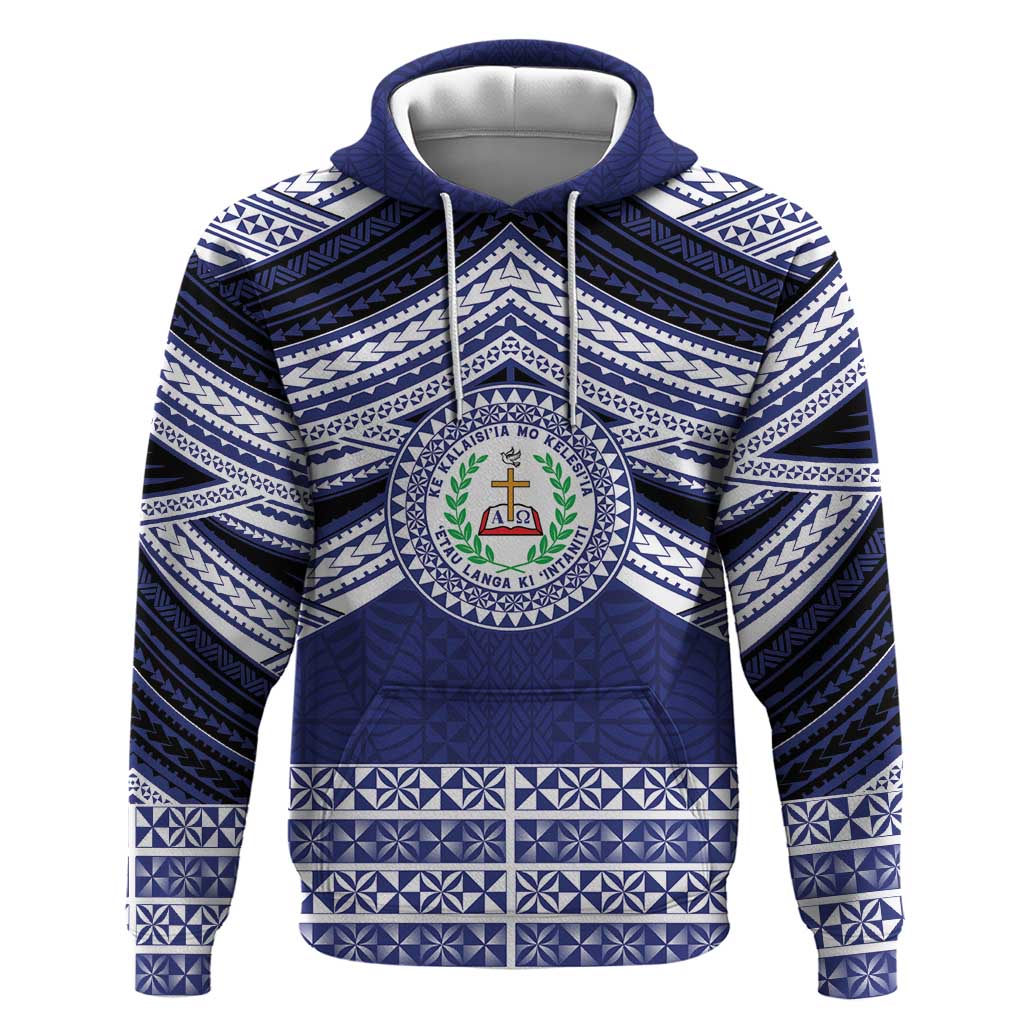 Personalised Tonga Sia'atoutai Theological College Zip Hoodie Polynesian Ngatu Tribal