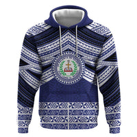 Personalised Tonga Sia'atoutai Theological College Zip Hoodie Polynesian Ngatu Tribal