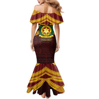 Personalised Tonga Vava'u High School Family Matching Mermaid Dress and Hawaiian Shirt Polynesian Ngatu Tribal LT9 - Polynesian Pride
