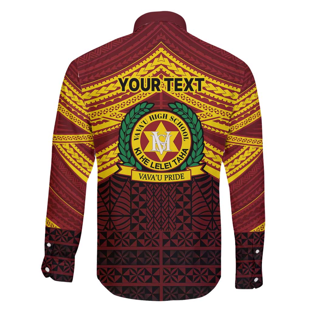 Personalised Tonga Vava'u High School Family Matching Off Shoulder Maxi Dress and Hawaiian Shirt Polynesian Ngatu Tribal LT9 - Polynesian Pride