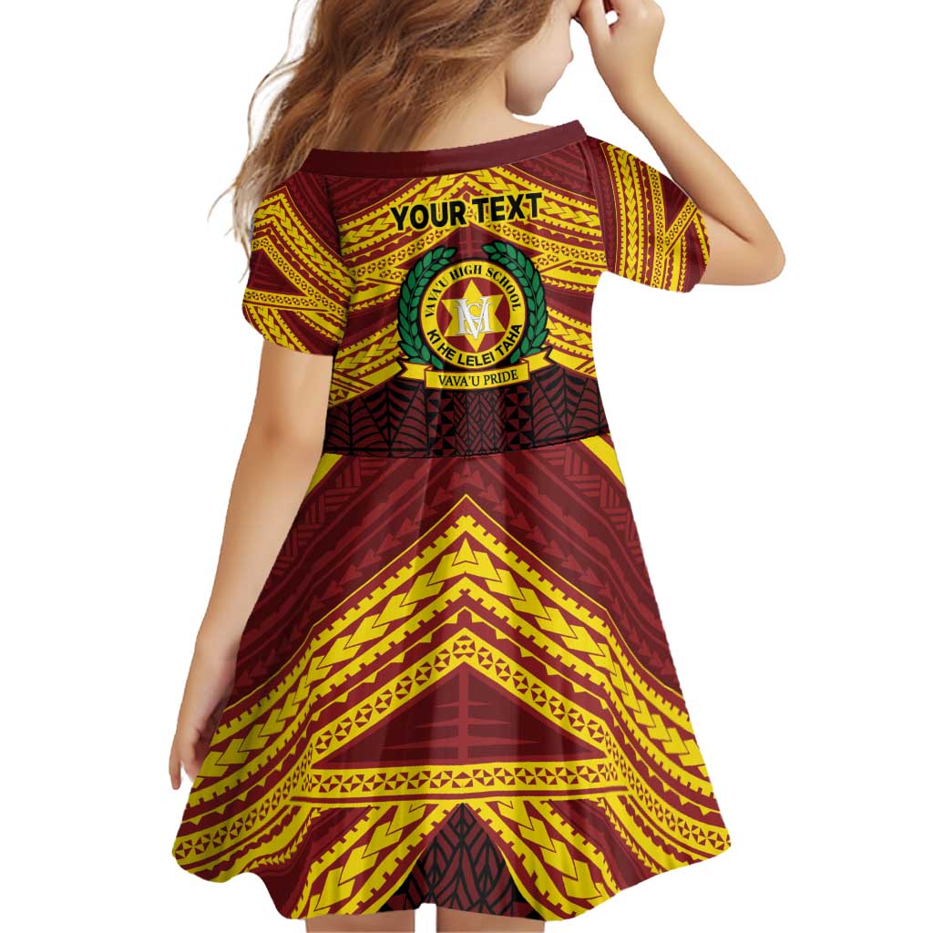 Personalised Tonga Vava'u High School Family Matching Off Shoulder Short Dress and Hawaiian Shirt Polynesian Ngatu Tribal LT9 - Polynesian Pride