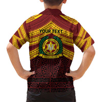 Personalised Tonga Vava'u High School Family Matching Short Sleeve Bodycon Dress and Hawaiian Shirt Polynesian Ngatu Tribal LT9 - Polynesian Pride