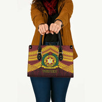 Personalised Tonga Vava'u High School Leather Bag Polynesian Ngatu Tribal - Polynesian Pride