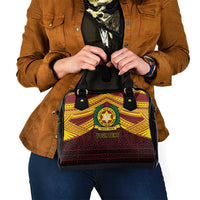 Personalised Tonga Vava'u High School Shoulder Handbag Polynesian Ngatu Tribal