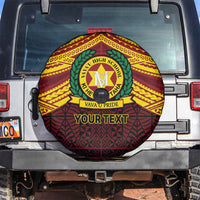 Personalised Tonga Vava'u High School Spare Tire Cover Polynesian Ngatu Tribal LT9 Red - Polynesian Pride