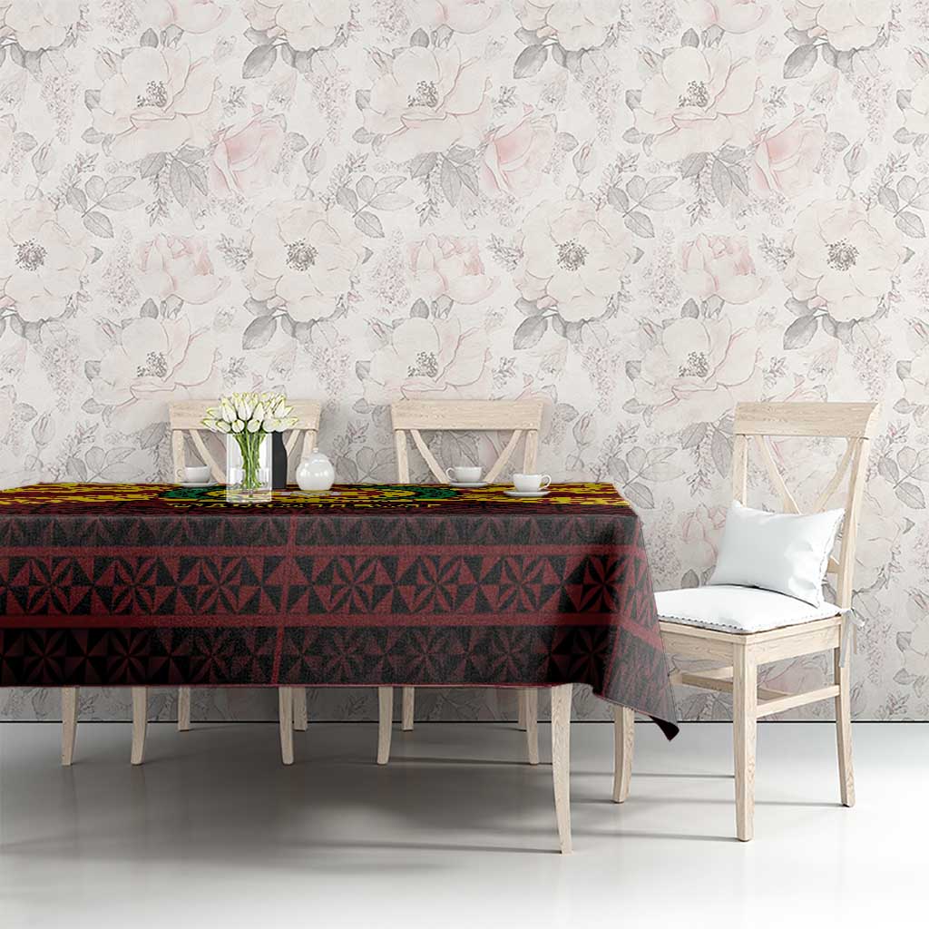 Personalised Tonga Vava'u High School Tablecloth Polynesian Ngatu Tribal