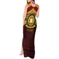 Personalised Tonga Vava'u High School Tank Maxi Dress Polynesian Ngatu Tribal