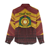 Personalised Tonga Vava'u High School Women Casual Shirt Polynesian Ngatu Tribal