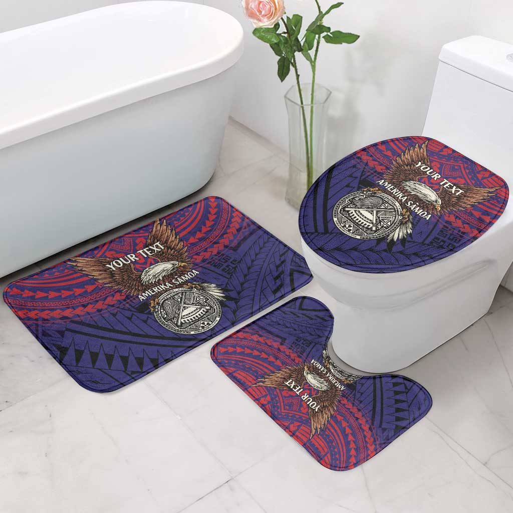 American Samoa Brave Eagle Personalized Bathroom Set National Flag Color LT9 - Polynesian Pride