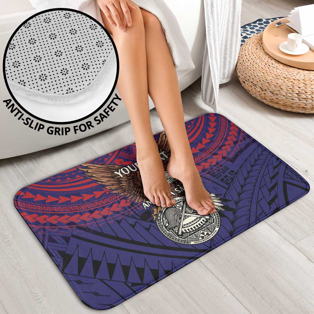 American Samoa Brave Eagle Personalized Bathroom Set National Flag Color LT9 - Polynesian Pride