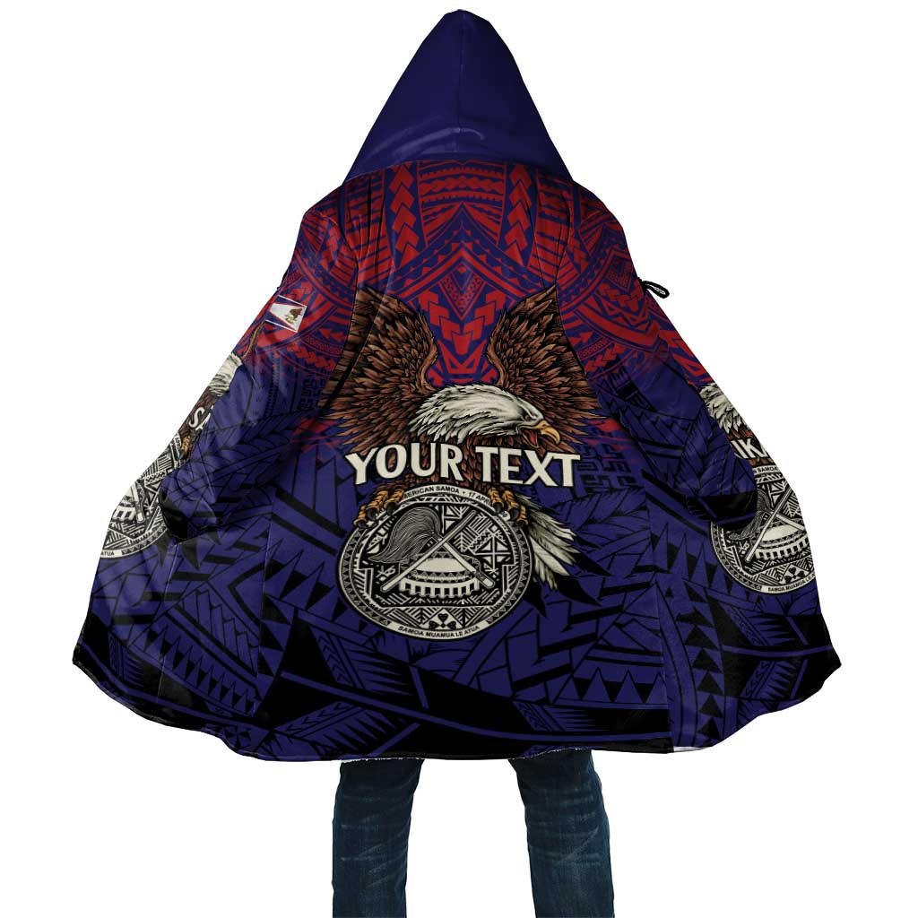 American Samoa Brave Eagle Personalized Cloak National Flag Color - Polynesian Pride