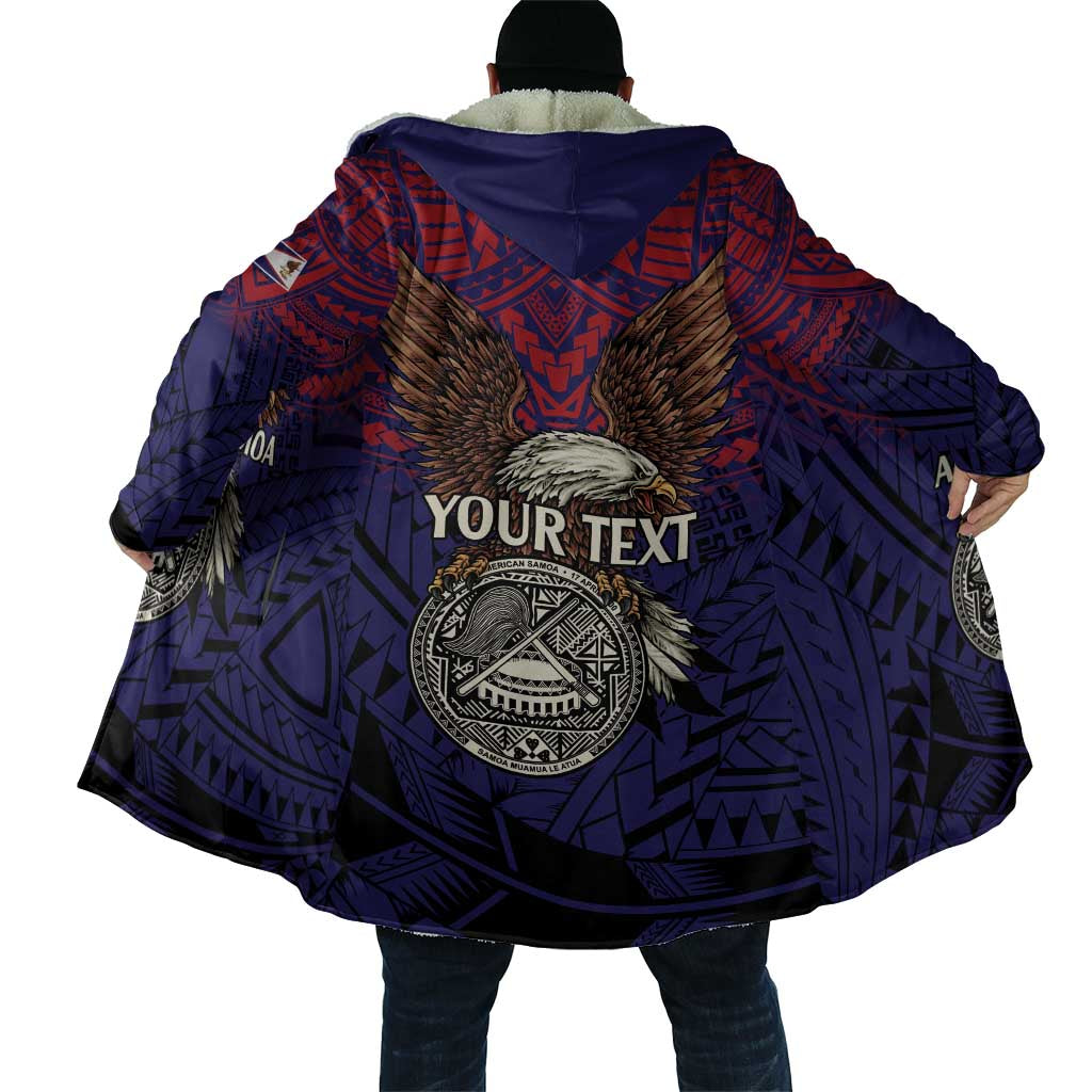 American Samoa Brave Eagle Personalized Cloak National Flag Color - Polynesian Pride