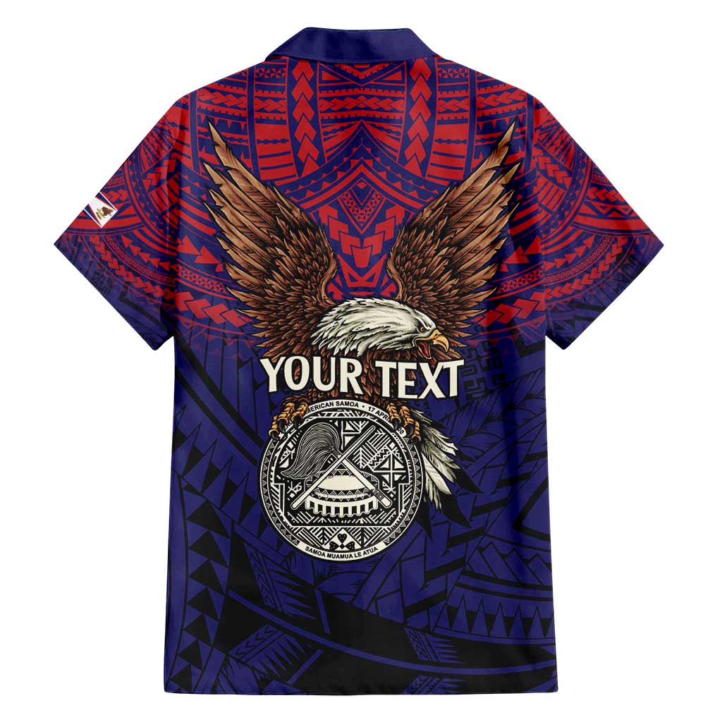 American Samoa Brave Eagle Personalized Family Matching Long Sleeve Bodycon Dress and Hawaiian Shirt National Flag Color