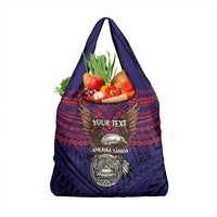 American Samoa Brave Eagle Personalized Grocery Bag National Flag Color