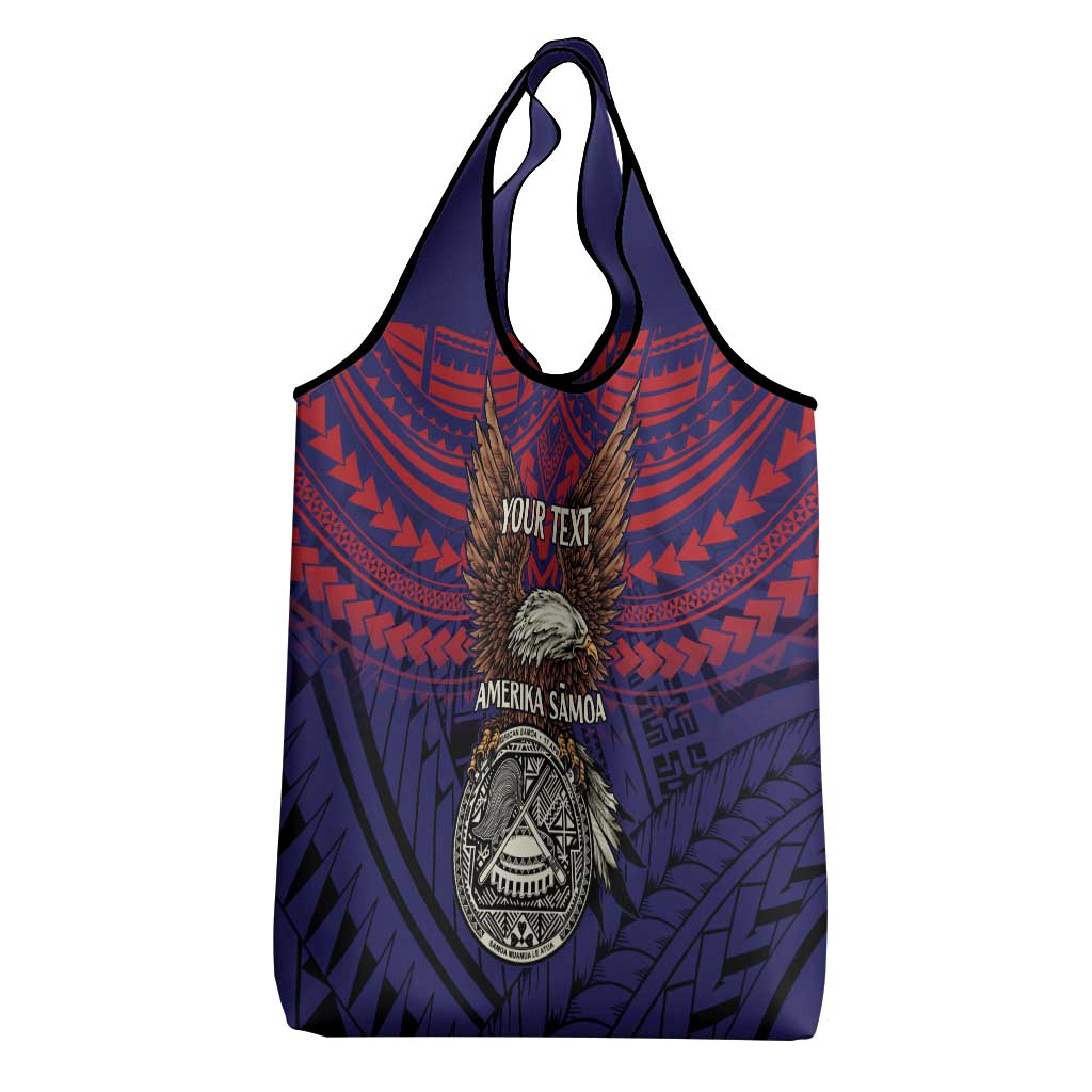 American Samoa Brave Eagle Personalized Grocery Bag National Flag Color