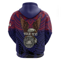 American Samoa Brave Eagle Personalized Hoodie National Flag Color