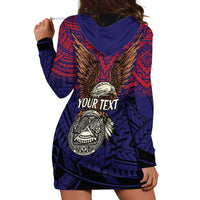 American Samoa Brave Eagle Personalized Hoodie Dress National Flag Color