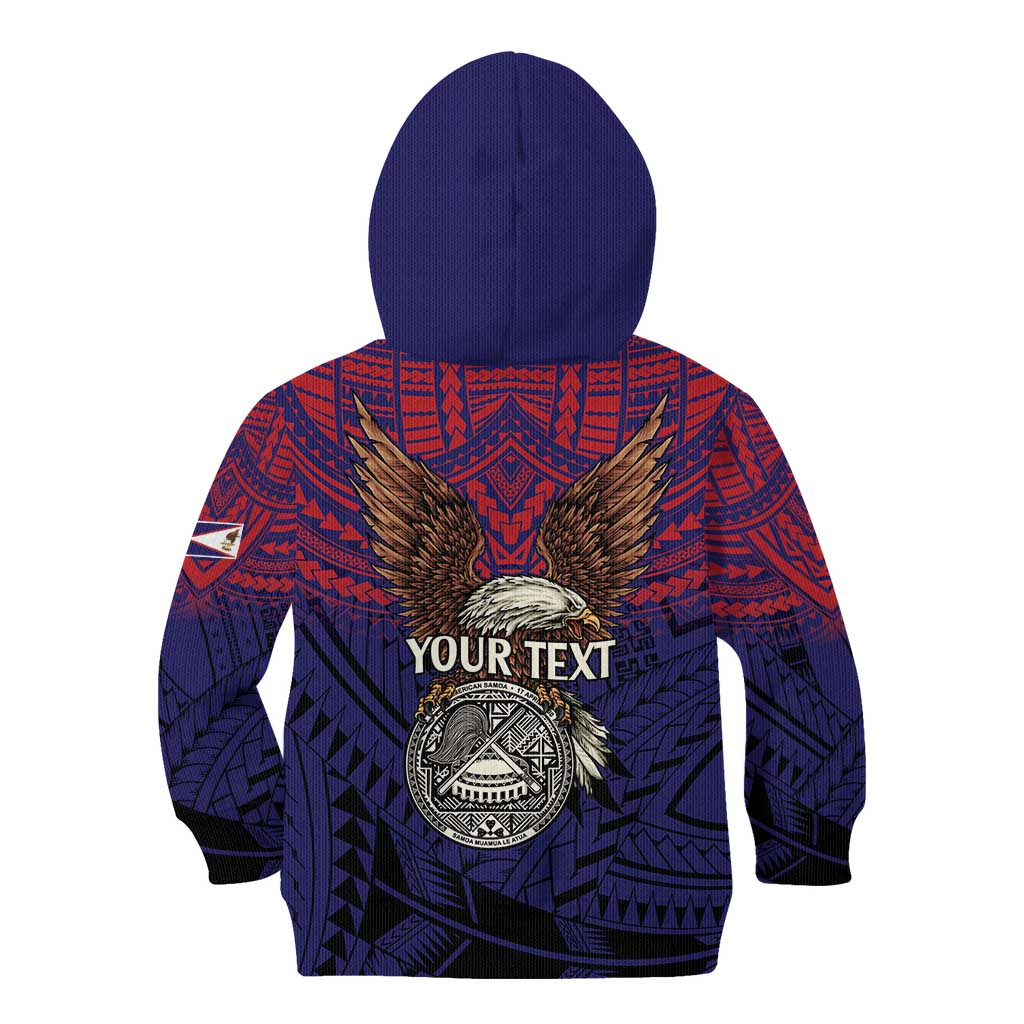 American Samoa Brave Eagle Personalized Kid Hoodie National Flag Color