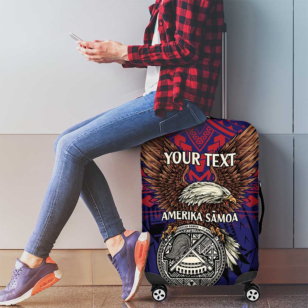 American Samoa Brave Eagle Personalized Luggage Cover National Flag Color