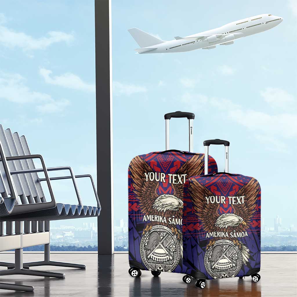 American Samoa Brave Eagle Personalized Luggage Cover National Flag Color