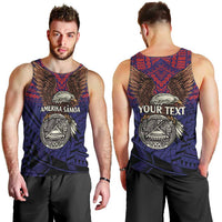 American Samoa Brave Eagle Personalized Men Tank Top National Flag Color