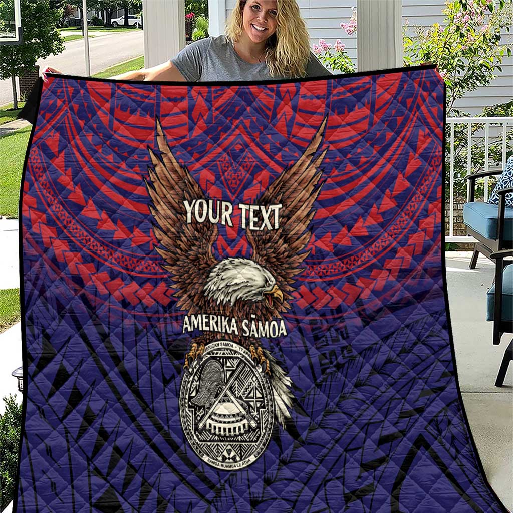American Samoa Brave Eagle Personalized Quilt National Flag Color